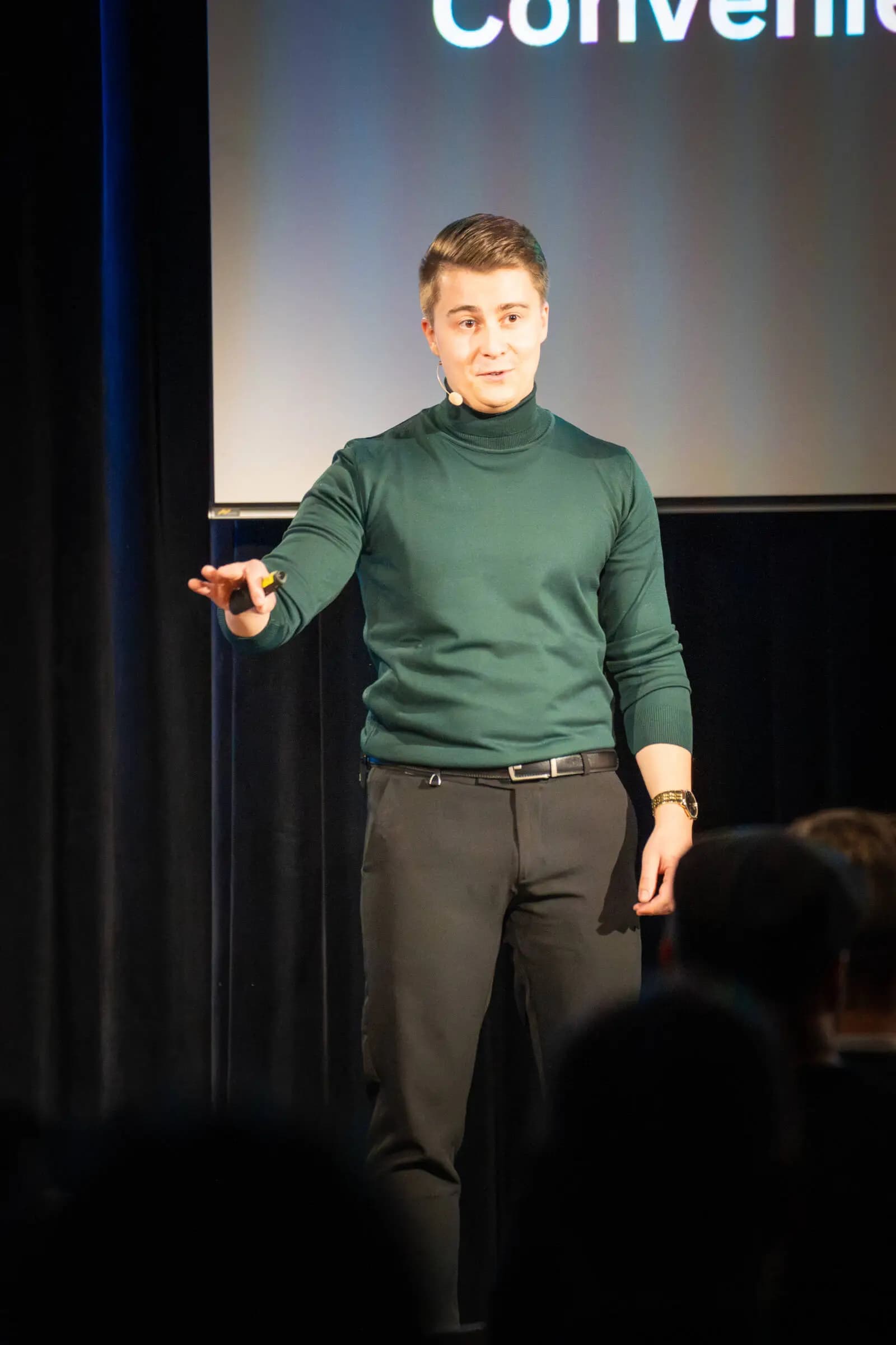 Michael presenting about Security & AI